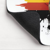 ドイツ国旗と四つの金の星を持つサッカーボール マウスパッド (コーナー)