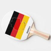 ドイツ国旗と地図ドイツの国パーソナライズされた旗 卓球ラケット (横)
