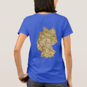 ドイツ国旗と地図dk Tシャツ (裏面)