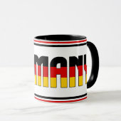 ドイツ国旗と愛国的なコーヒー マグカップ (正面右)