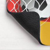 ドイツ国旗にサッカーボール マウスパッド (コーナー)