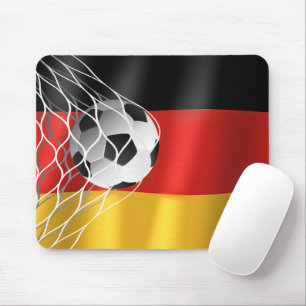 ドイツ国旗にサッカーボール マウスパッド