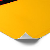 ドイツ国旗に黒のベルリンのロゴ ポスター (角)