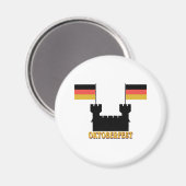 ドイツ国旗のオクトーバーフェスト マグネット (正面/裏面)