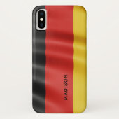 ドイツ国旗のカスタムモノグラムの電話ケース Case-Mate iPhoneケース (裏面)