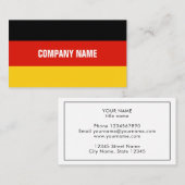 ドイツ国旗のカスタム名刺テンプレート 名刺 (正面/裏面)