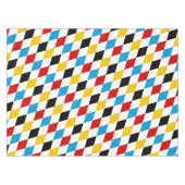 ドイツ国旗のカラーズブルーダイヤモンドオクトーバーフェスト テーブルクロス (正面(横))