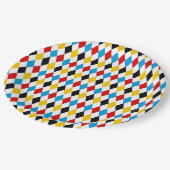 ドイツ国旗のカラーズブルーダイヤモンドオクトーバーフェスト ペーパープレート (アングル)