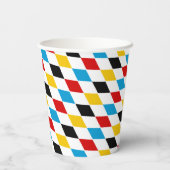 ドイツ国旗のカラーズブルーダイヤモンドオクトーバーフェスト 紙コップ (裏面)