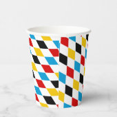 ドイツ国旗のカラーズブルーダイヤモンドオクトーバーフェスト 紙コップ (右)