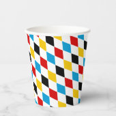 ドイツ国旗のカラーズブルーダイヤモンドオクトーバーフェスト 紙コップ (正面)