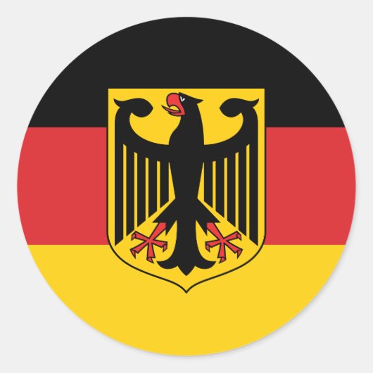ドイツ国旗のクラシック丸いシール ラウンドシール (正面)