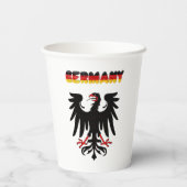 ドイツ国旗のコートを施した腕紙カップ 紙コップ (裏面)