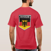 ドイツ国旗のシールドTシャツ Tシャツ (裏面)