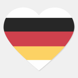 ドイツ国旗のシール ハートシール