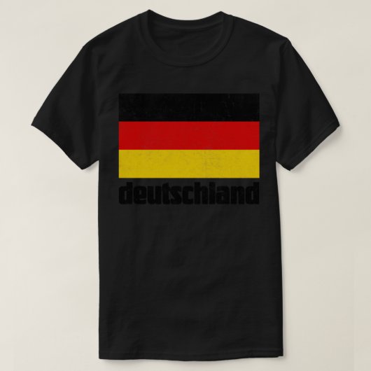 ドイツ国旗のスタイルデザイン Tシャツ (デザイン正面)