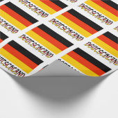 ドイツ国旗のタイル張り黒パーソナライズされた ラッピングペーパー (角)