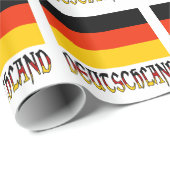 ドイツ国旗のタイル張り黒パーソナライズされた ラッピングペーパー (ロールコーナー)