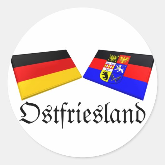 ドイツ国旗のタイル ラウンドシール (正面)