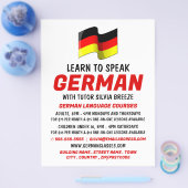 ドイツ国旗のデザイン、ドイツ語コース広告 チラシ (シングル)