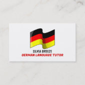 ドイツ国旗のデザイン、ドイツ語教師、先生 名刺 (正面)