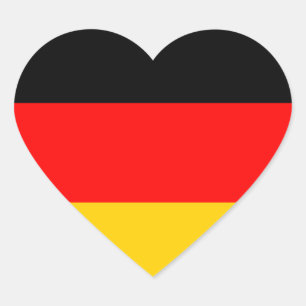 ドイツ国旗のハートシール ハートシール