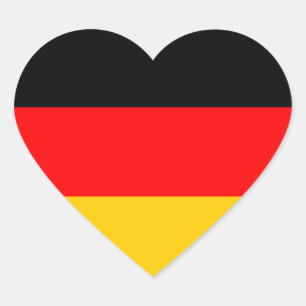 ドイツ国旗のハートシール ハートシール