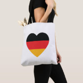 ドイツ国旗のハートトートバッグ トートバッグ (クローズアップ)