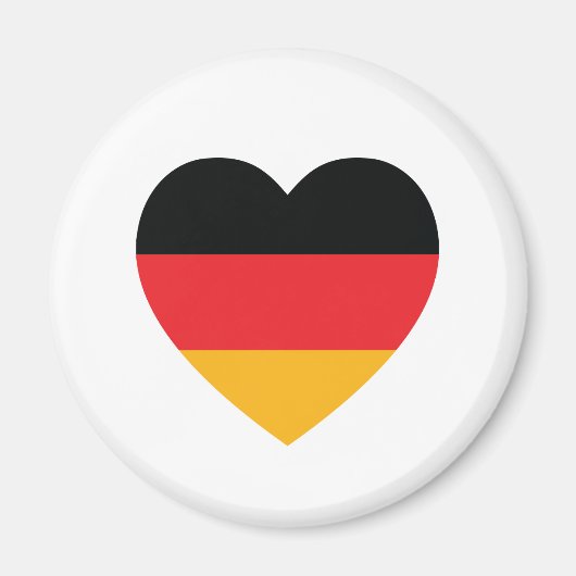 ドイツ国旗のハート冷蔵庫用マグネット マグネット (正面)