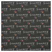 ドイツ国旗のハート、ドイツ ファブリック (見本)