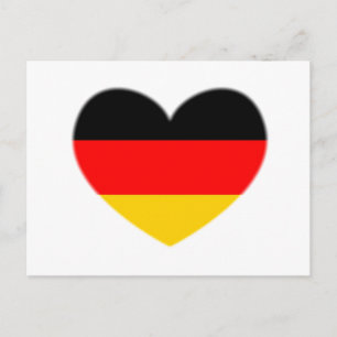 ドイツ国旗のハート ポストカード