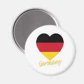 ドイツ国旗のハート マグネット (正面/裏面)