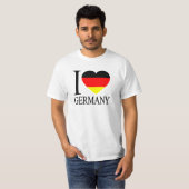 ドイツ国旗のハート Tシャツ (正面フル)