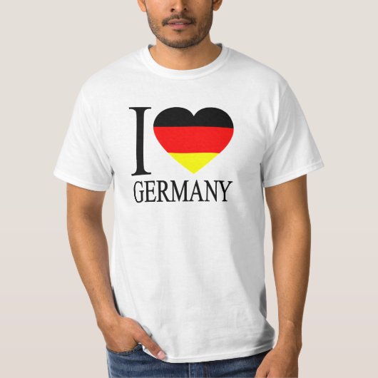 ドイツ国旗のハート Tシャツ (正面)