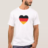 ドイツ国旗のハートTシャツ Tシャツ (正面)
