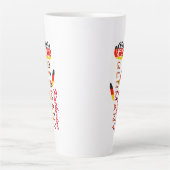 ドイツ国旗のバラパーソナライズされた大ラテマグカップ カフェラテマグ (正面)