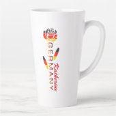 ドイツ国旗のバラパーソナライズされた大ラテマグカップ カフェラテマグ (右)