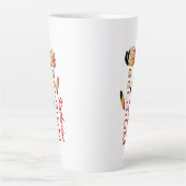 ドイツ国旗のバラパーソナライズされた大ラテマグカップ カフェラテマグ (正面)