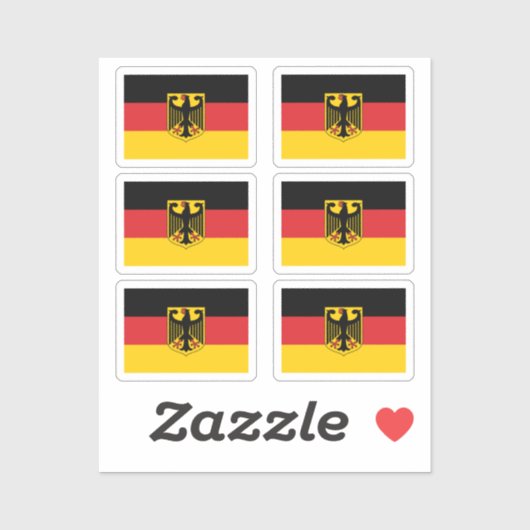 ドイツ国旗のパック6 シール (シート)