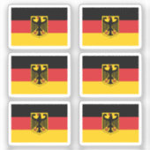 ドイツ国旗のパック6 シール (正面)