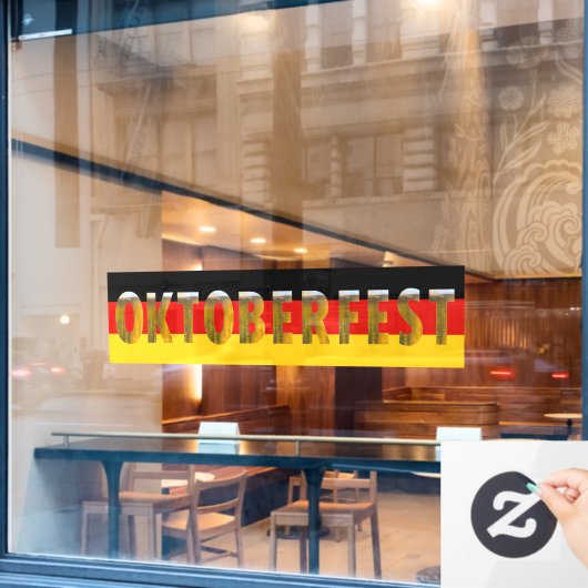 ドイツ国旗のビールフェスティバルオクトーバーフェスト ウィンドウサイン (カフェ窓)
