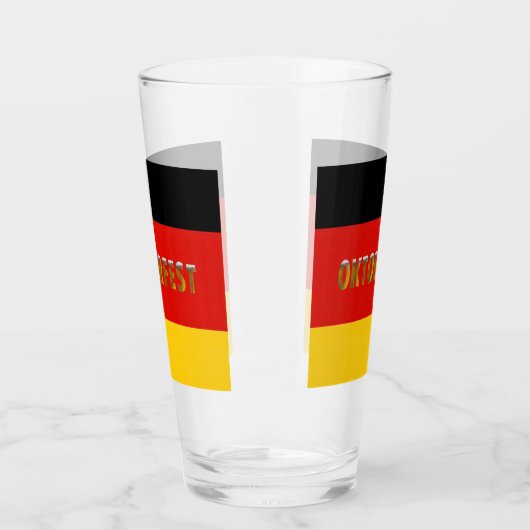 ドイツ国旗のビールフェスティバルオクトーバーフェスト タンブラーグラス (左)