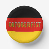 ドイツ国旗のビールフェスティバルオクトーバーフェスト ペーパーボウル (正面)