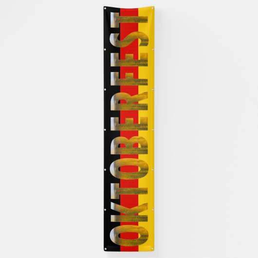 ドイツ国旗のビールフェスティバルオクトーバーフェスト 横断幕 (縦)