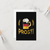 ドイツ国旗のビール愛好家オクトーバーフェスト カード (正面/裏面インサイチュ)