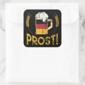 ドイツ国旗のビール愛好家オクトーバーフェスト スクエアシール (バッグ)