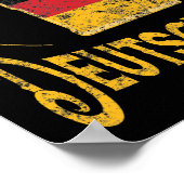 ドイツ国旗のビール愛好家オクトーバーフェスト ポスター (角)