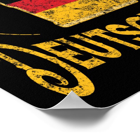 ドイツ国旗のビール愛好家オクトーバーフェスト ポスター (角)