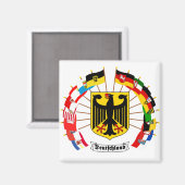 ドイツ国旗のピンホイール マグネット (正面/裏面)