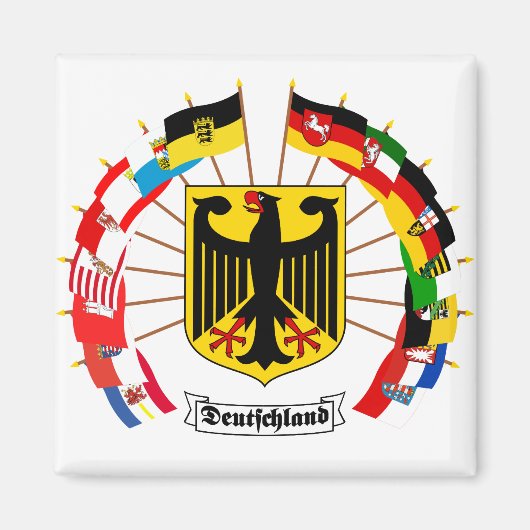 ドイツ国旗のピンホイール マグネット (正面)